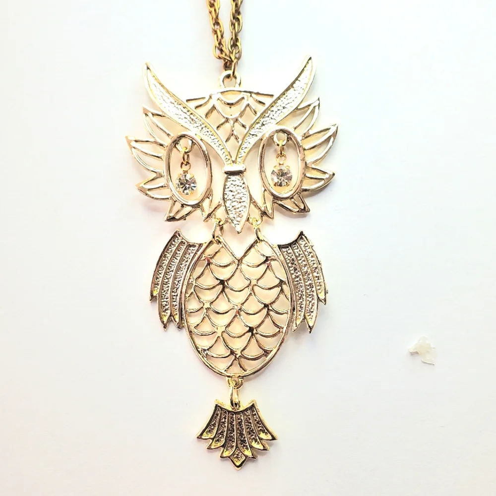 Huge owl necklace